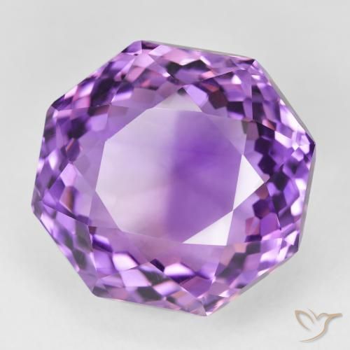 Amatista Violeta rosado natural de 27.65 ct, Corte Octágono / Esmeralda, VVS-VS
