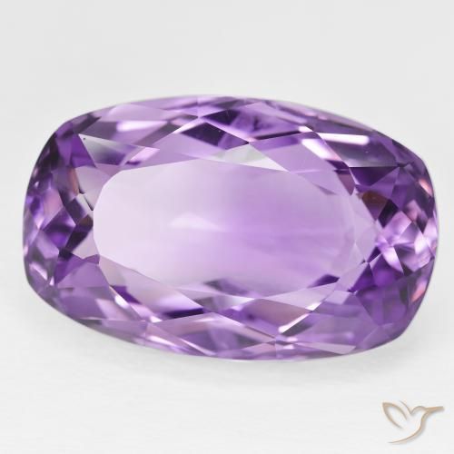 Amatista Violeta vívido natural de 32.52 ct, Forma Cojín, VVS-VS