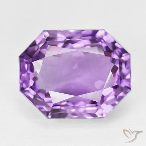 17.11ct Natural Violeta medio Amatista, corte esmeralda, VVS