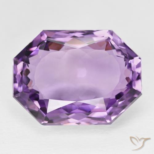 26.72ct Natural Violeta púrpura intenso Amatista, corte esmeralda, VVS