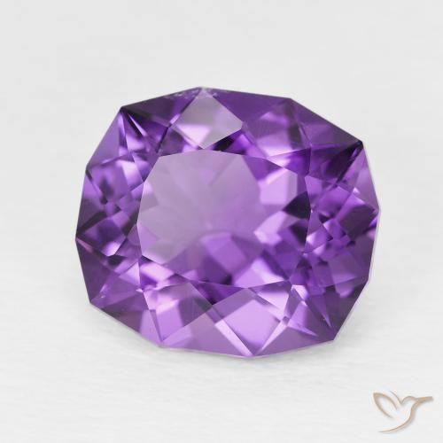 Amatista Violeta intenso natural de 6.08 ct, Elegante, VS