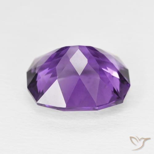 Amatista Violeta intenso natural de 6.08 ct, Elegante, VS