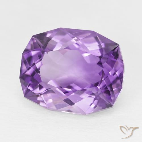 Amatista Violeta púrpura intenso natural de 8.84 ct, Elegante, VVS-VS