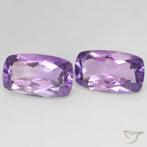 Gemas de Amatista Medium Light Purplish-Violet natural de 11.30 ct, Forma Cojín, VS