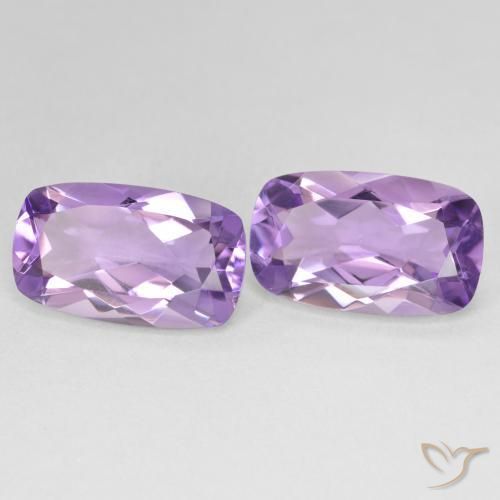 Gemas de Amatista Violeta iris natural de 11.22 ct, Forma Cojín, VS
