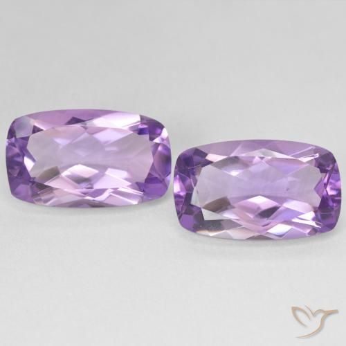 11.50ctw Natural Medium Light Purplish-Violet Amatista, Forma Cojín, VS