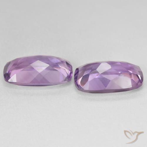 Gemas de Amatista Medium Light Purplish-Violet natural de 11.30 ct, Forma Cojín, VVS