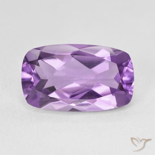 5.66ct Natural Violeta medio claro Amatista, Forma Cojín, VVS