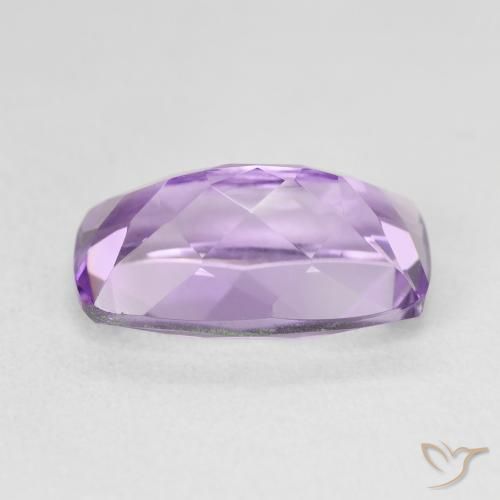 Amatista Violeta medio claro natural de 6.41 ct, Forma Cojín, VVS
