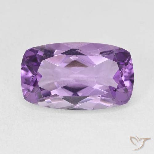 5.85ct Natural Violeta medio claro Amatista, Forma Cojín, VVS