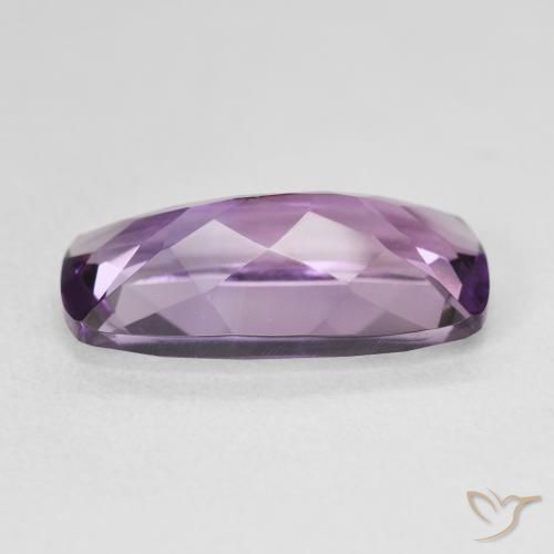 Amatista Violeta medio claro natural de 6.91 ct, Forma Cojín, VVS