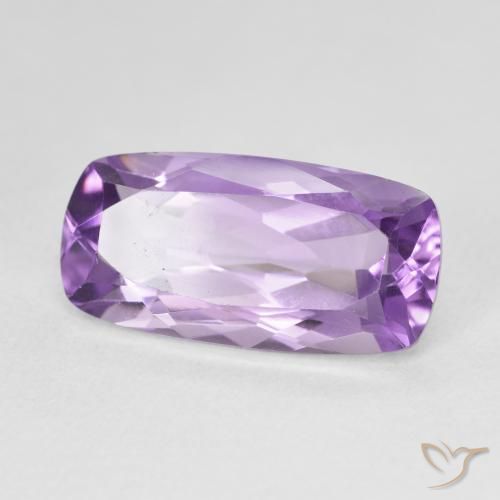 Amatista Violeta iris intenso natural de 7.95 ct, Forma Cojín, VVS