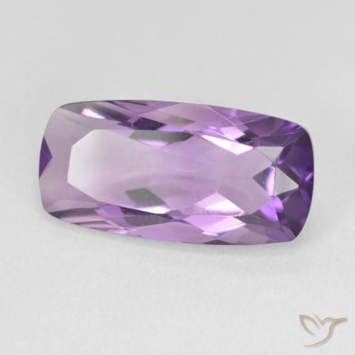 Amatista Violeta púrpura natural de 6.55 ct, Forma Cojín, VVS-VS