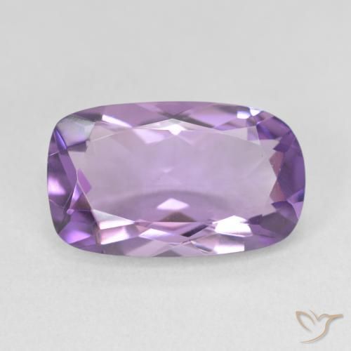 5.17ct Natural Medium Light Purplish-Violet Amatista, Forma Cojín, VVS-VS