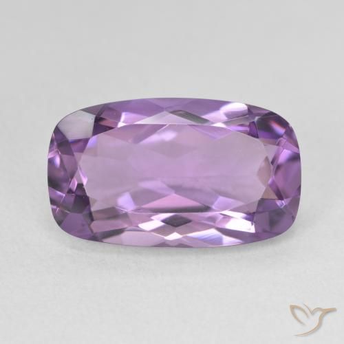 5.54ct Natural Medium Light Purplish-Violet Amatista, Forma Cojín, VVS-VS