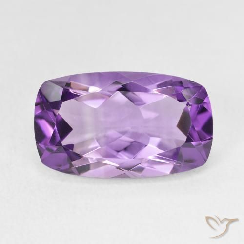 5.64ct Natural Violeta púrpura Amatista, Forma Cojín, VVS