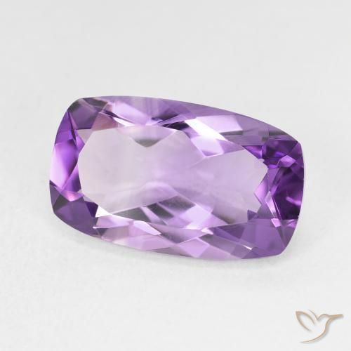 Amatista Violeta púrpura natural de 5.64 ct, Forma Cojín, VVS