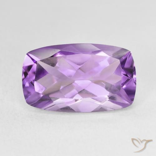 5.98ct Natural Medium Light Purplish-Violet Amatista, Forma Cojín, VVS