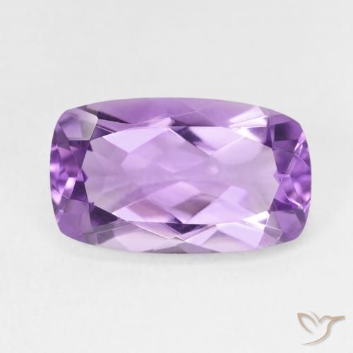 5.92ct Natural Medium Light Purplish-Violet Amatista, Forma Cojín, VVS