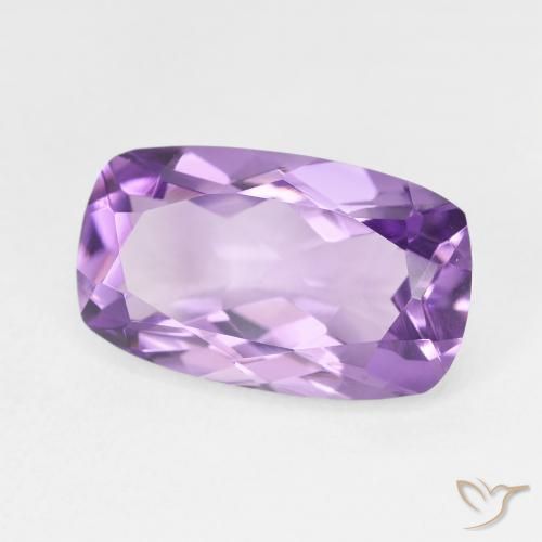 Amatista Violeta púrpura natural de 5.85 ct, Forma Cojín, VVS
