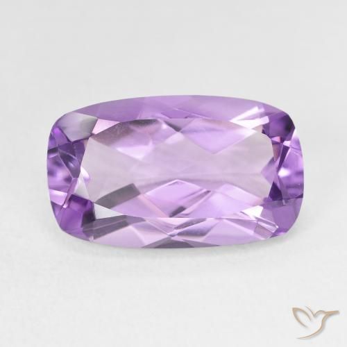 5.70ct Natural Violeta púrpura Amatista, Forma Cojín, VVS
