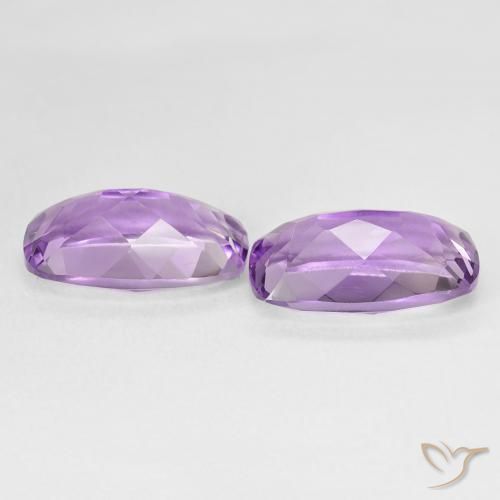 Gemas de Amatista Violeta rosado medio natural de 11.51 ct, Forma Cojín, VVS-VS