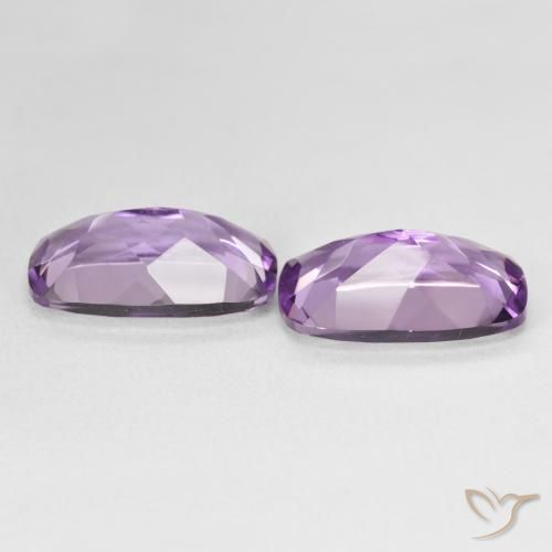 Gemas de Amatista Violeta medio natural de 10.50 ct, Forma Cojín, VVS