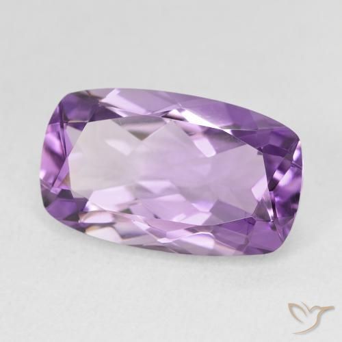 Amatista Violeta berenjena natural de 5.53 ct, Forma Cojín, VVS