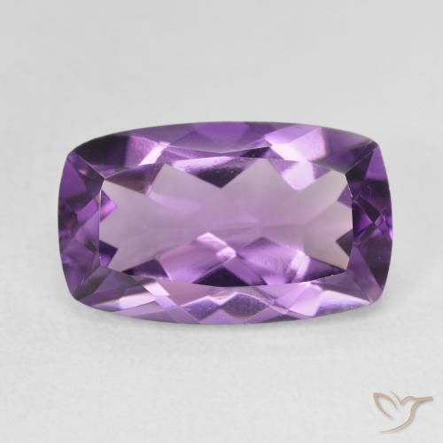 5.82ct Natural Violeta berenjena Amatista, Forma Cojín, VVS