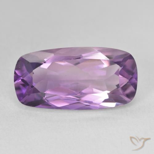7.53ct Natural Violeta medio claro Amatista, Forma Cojín, VVS