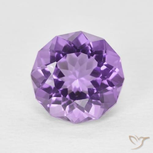2.64ct Natural Violeta oscuro Amatista, Redondo, VVS-VS