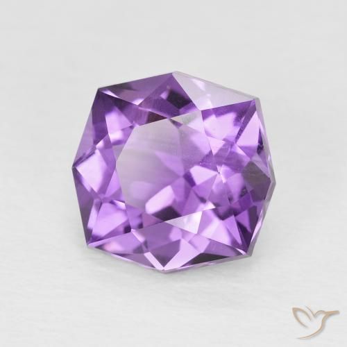 Amatista Violeta vívido natural de 3.28 ct, Elegante, VS-SI