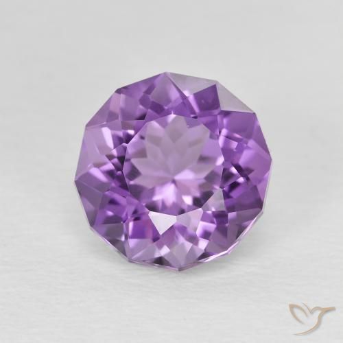 2.55ct Natural Medium Dark-Violet Amatista, Redondo, VVS