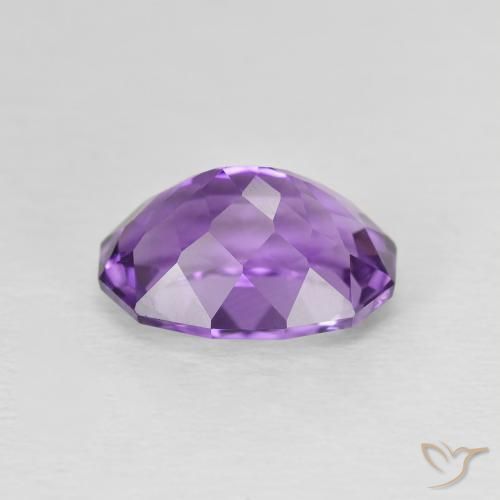 Amatista Violeta rosáceo oscuro natural de 2.52 ct, Ovalada, VVS
