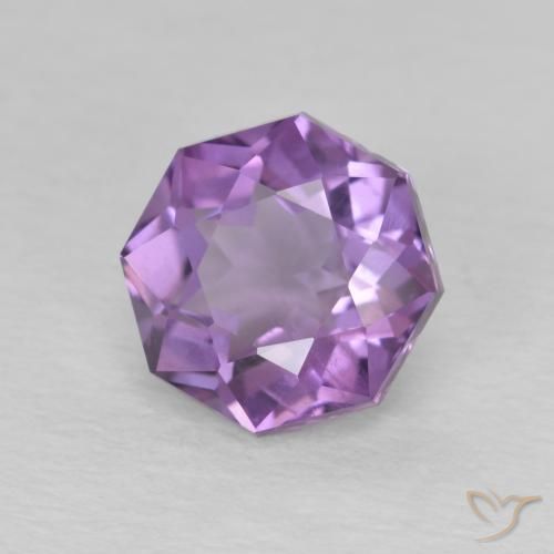 Amatista Violeta medio natural de 1.55 ct, Corte Octágono / Esmeralda, VS-SI
