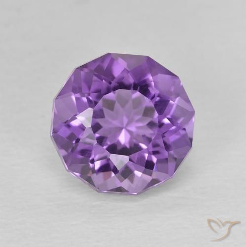 2.30ct Natural Violeta medio claro Amatista, Redondo, VS-SI