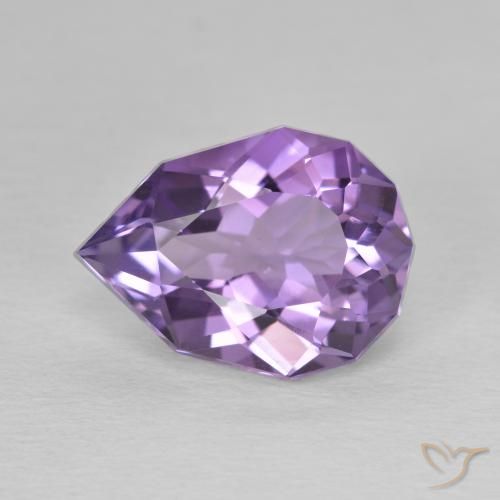 3.64ct Natural Violeta oscuro Amatista, En forma de pera, VS-SI