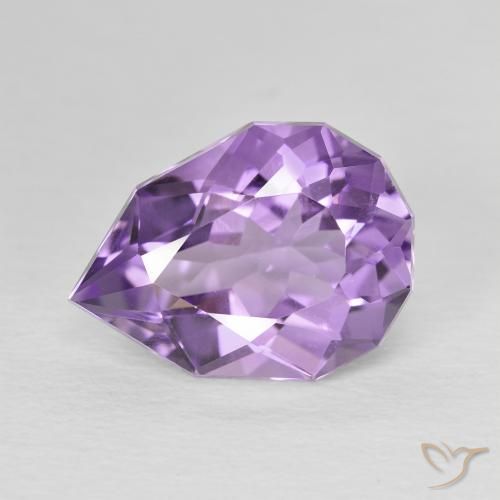 4.68ct Natural Rosado-violeta medio Amatista, En forma de pera, Translúcido