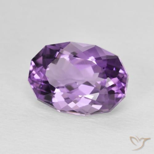 Amatista Violeta púrpura natural de 2.82 ct, Ovalada, VVS-VS