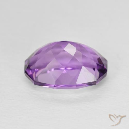 Amatista Violeta púrpura natural de 2.82 ct, Ovalada, VVS-VS