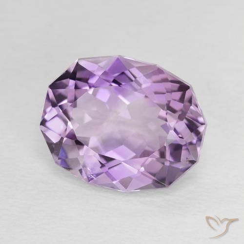 Amatista Violeta medio natural de 3.85 ct, Corte Óvalo, VVS-VS