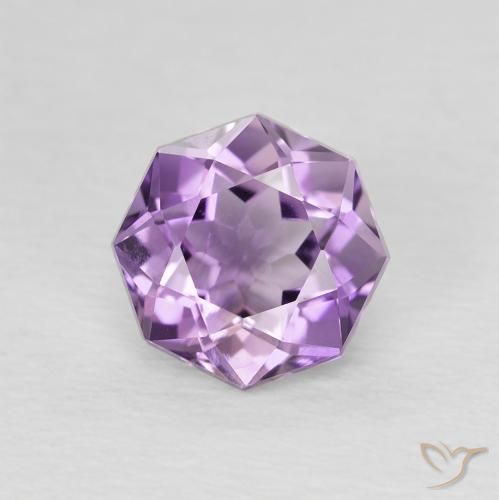 1.29ct Natural Violeta púrpura Amatista, corte esmeralda, VS