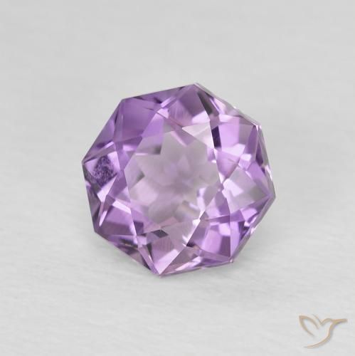 Amatista Violeta púrpura natural de 1.29 ct, Corte Octágono / Esmeralda, VS
