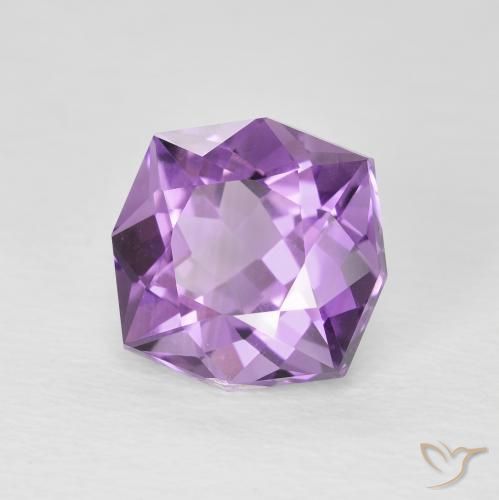 Amatista Medium Light Purplish-Violet natural de 3.07 ct, Elegante, VS