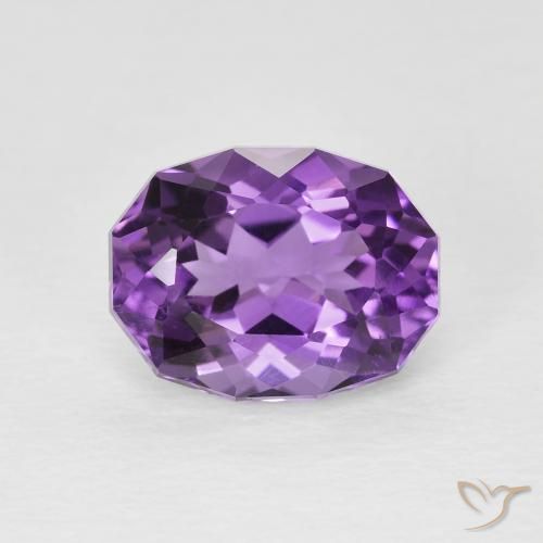2.96ct Natural Violeta medio Amatista, Ovalada, VS