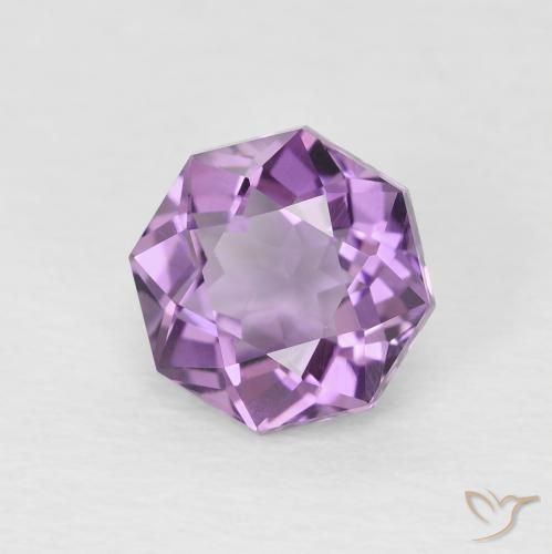 Amatista Violeta medio claro natural de 1.33 ct, Corte Octágono / Esmeralda, VS