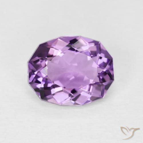 2.50ct Natural Violeta medio claro Amatista, Ovalada, VS