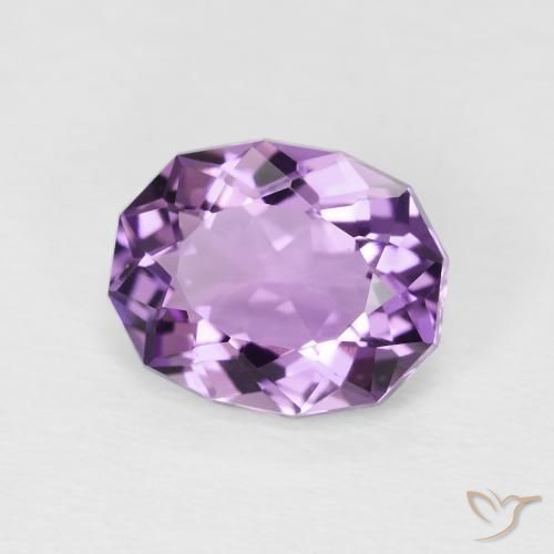 Amatista Violeta medio claro natural de 2.50 ct, Ovalada, VS