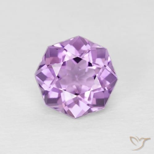 1.47ct Natural Violeta rosado medio Amatista, corte esmeralda, VS