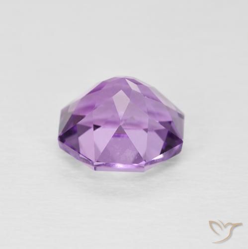 Amatista Violeta rosado medio natural de 1.47 ct, Corte Octágono / Esmeralda, VS